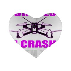 Drone Racing Gift T- Shirt Distressed F P V Race Drone Racing Drone Racer Pattern Quote T- Shirt (2) Standard 16  Premium Heart Shape Cushions