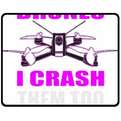 Drone Racing Gift T- Shirt Distressed F P V Race Drone Racing Drone Racer Pattern Quote T- Shirt (2) Two Sides Fleece Blanket (Medium)