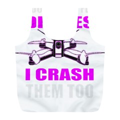 Drone Racing Gift T- Shirt Distressed F P V Race Drone Racing Drone Racer Pattern Quote T- Shirt (2) Full Print Recycle Bag (L)