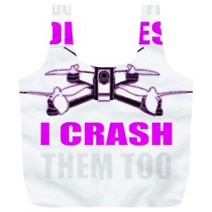 Drone Racing Gift T- Shirt Distressed F P V Race Drone Racing Drone Racer Pattern Quote T- Shirt (2) Full Print Recycle Bag (XL)