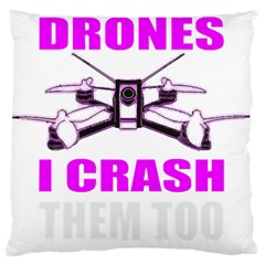 Drone Racing Gift T- Shirt Distressed F P V Race Drone Racing Drone Racer Pattern Quote T- Shirt (2) Standard Premium Plush Fleece Cushion Case (one Side) by ZUXUMI