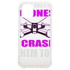 Drone Racing Gift T- Shirt Distressed F P V Race Drone Racing Drone Racer Pattern Quote T- Shirt (2) Iphone 12 Mini Tpu Uv Print Case	 by ZUXUMI