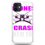 Drone Racing Gift T- Shirt Distressed F P V Race Drone Racing Drone Racer Pattern Quote T- Shirt (2) iPhone 12 mini TPU UV Print Case	 Front