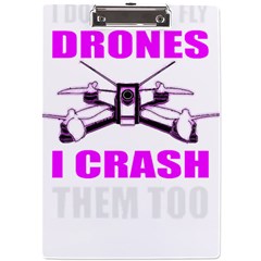 Drone Racing Gift T- Shirt Distressed F P V Race Drone Racing Drone Racer Pattern Quote T- Shirt (2) A4 Acrylic Clipboard by ZUXUMI