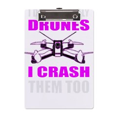 Drone Racing Gift T- Shirt Distressed F P V Race Drone Racing Drone Racer Pattern Quote T- Shirt (2) A5 Acrylic Clipboard by ZUXUMI