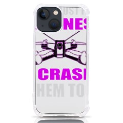 Drone Racing Gift T- Shirt Distressed F P V Race Drone Racing Drone Racer Pattern Quote T- Shirt (2) Iphone 13 Mini Tpu Uv Print Case by ZUXUMI