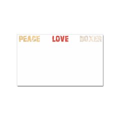 Boxer T- Shirt Peace Love Boxer T- Shirt Sticker Rectangular (100 Pack) by JamesGoode