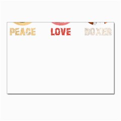 Boxer T- Shirt Peace Love Boxer T- Shirt Postcards 5  X 7  (pkg Of 10) by JamesGoode