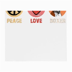 Boxer T- Shirt Peace Love Boxer T- Shirt Small Glasses Cloth (2 Sides) by JamesGoode