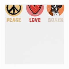 Boxer T- Shirt Peace Love Boxer T- Shirt Medium Glasses Cloth by JamesGoode