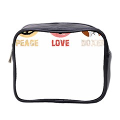 Boxer T- Shirt Peace Love Boxer T- Shirt Mini Toiletries Bag (two Sides) by JamesGoode