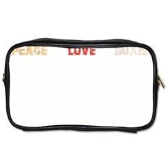 Boxer T- Shirt Peace Love Boxer T- Shirt Toiletries Bag (one Side) by JamesGoode