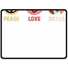 Boxer T- Shirt Peace Love Boxer T- Shirt Fleece Blanket (large) by JamesGoode