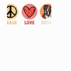 Boxer T- Shirt Peace Love Boxer T- Shirt Small Garden Flag (two Sides) by JamesGoode