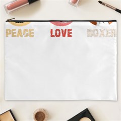 Boxer T- Shirt Peace Love Boxer T- Shirt Cosmetic Bag (xxxl) by JamesGoode