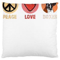 Boxer T- Shirt Peace Love Boxer T- Shirt Standard Premium Plush Fleece Cushion Case (one Side) by JamesGoode