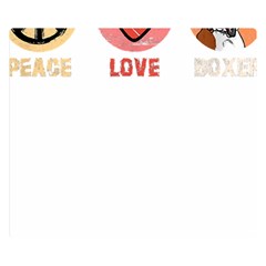 Boxer T- Shirt Peace Love Boxer T- Shirt Two Sides Premium Plush Fleece Blanket (small) by JamesGoode