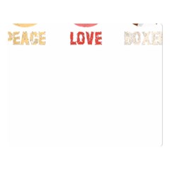 Boxer T- Shirt Peace Love Boxer T- Shirt Two Sides Premium Plush Fleece Blanket (large) by JamesGoode