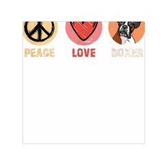 Boxer T- Shirt Peace Love Boxer T- Shirt Square Satin Scarf (30  X 30 ) by JamesGoode