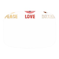 Boxer T- Shirt Peace Love Boxer T- Shirt Mini Square Pill Box by JamesGoode