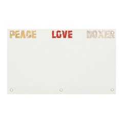 Boxer T- Shirt Peace Love Boxer T- Shirt Banner And Sign 5  X 3 