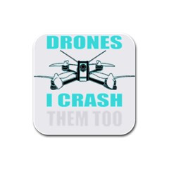 Drone Racing Gift T- Shirt Distressed F P V Race Drone Racing Drone Racer Pattern Quote T- Shirt (3) Rubber Square Coaster (4 Pack) by ZUXUMI