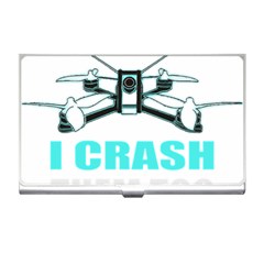 Drone Racing Gift T- Shirt Distressed F P V Race Drone Racing Drone Racer Pattern Quote T- Shirt (3) Business Card Holder by ZUXUMI