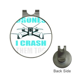 Drone Racing Gift T- Shirt Distressed F P V Race Drone Racing Drone Racer Pattern Quote T- Shirt (3) Hat Clips With Golf Markers by ZUXUMI