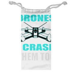 Drone Racing Gift T- Shirt Distressed F P V Race Drone Racing Drone Racer Pattern Quote T- Shirt (3) Jewelry Bag by ZUXUMI