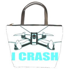 Drone Racing Gift T- Shirt Distressed F P V Race Drone Racing Drone Racer Pattern Quote T- Shirt (3) Bucket Bag by ZUXUMI