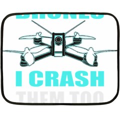 Drone Racing Gift T- Shirt Distressed F P V Race Drone Racing Drone Racer Pattern Quote T- Shirt (3) Fleece Blanket (mini) by ZUXUMI