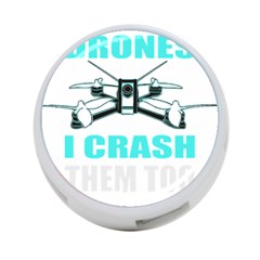 Drone Racing Gift T- Shirt Distressed F P V Race Drone Racing Drone Racer Pattern Quote T- Shirt (3) 4-port Usb Hub (one Side) by ZUXUMI