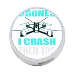 Drone Racing Gift T- Shirt Distressed F P V Race Drone Racing Drone Racer Pattern Quote T- Shirt (3) 4-Port USB Hub (Two Sides) Front