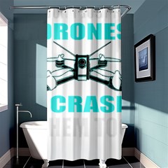 Drone Racing Gift T- Shirt Distressed F P V Race Drone Racing Drone Racer Pattern Quote T- Shirt (3) Shower Curtain 36  X 72  (stall)  by ZUXUMI