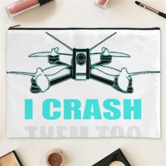 Drone Racing Gift T- Shirt Distressed F P V Race Drone Racing Drone Racer Pattern Quote T- Shirt (3) Cosmetic Bag (xxxl) by ZUXUMI