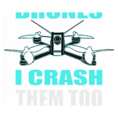 Drone Racing Gift T- Shirt Distressed F P V Race Drone Racing Drone Racer Pattern Quote T- Shirt (3) Two Sides Premium Plush Fleece Blanket (small) by ZUXUMI