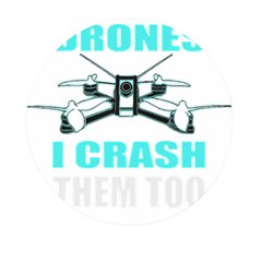 Drone Racing Gift T- Shirt Distressed F P V Race Drone Racing Drone Racer Pattern Quote T- Shirt (3) Mini Round Pill Box by ZUXUMI