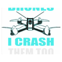 Drone Racing Gift T- Shirt Distressed F P V Race Drone Racing Drone Racer Pattern Quote T- Shirt (3) Premium Plush Fleece Blanket (medium) by ZUXUMI