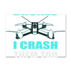 Drone Racing Gift T- Shirt Distressed F P V Race Drone Racing Drone Racer Pattern Quote T- Shirt (3) Crystal Sticker (a4) by ZUXUMI