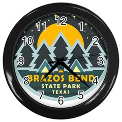 Brazos Bend State Park T- Shirt Brazos Bend State Park Night Sky T- Shirt Wall Clock (black)