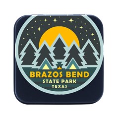 Brazos Bend State Park T- Shirt Brazos Bend State Park Night Sky T- Shirt Square Metal Box (black)