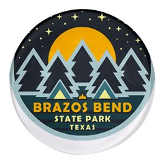 Brazos Bend State Park T- Shirt Brazos Bend State Park Night Sky T- Shirt Round Glass Fridge Magnet (4 Pack) by JamesGoode