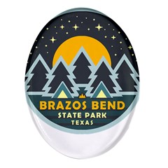 Brazos Bend State Park T- Shirt Brazos Bend State Park Night Sky T- Shirt Oval Glass Fridge Magnet (4 Pack) by JamesGoode