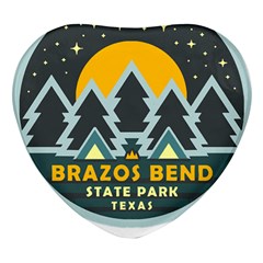 Brazos Bend State Park T- Shirt Brazos Bend State Park Night Sky T- Shirt Heart Glass Fridge Magnet (4 Pack) by JamesGoode