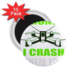 Drone Racing Gift T- Shirt Distressed F P V Race Drone Racing Drone Racer Pattern Quote T- Shirt (4) 2 25  Magnets (10 Pack)  by ZUXUMI