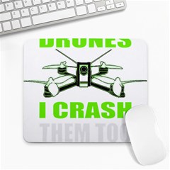 Drone Racing Gift T- Shirt Distressed F P V Race Drone Racing Drone Racer Pattern Quote T- Shirt (4) Large Mousepad by ZUXUMI