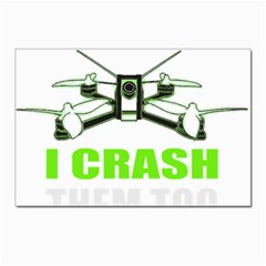 Drone Racing Gift T- Shirt Distressed F P V Race Drone Racing Drone Racer Pattern Quote T- Shirt (4) Postcards 5  X 7  (pkg Of 10) by ZUXUMI