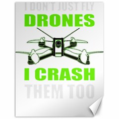 Drone Racing Gift T- Shirt Distressed F P V Race Drone Racing Drone Racer Pattern Quote T- Shirt (4) Canvas 12  X 16  by ZUXUMI