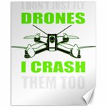 Drone Racing Gift T- Shirt Distressed F P V Race Drone Racing Drone Racer Pattern Quote T- Shirt (4) Canvas 16  x 20  15.75 x19.29  Canvas - 1