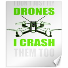 Drone Racing Gift T- Shirt Distressed F P V Race Drone Racing Drone Racer Pattern Quote T- Shirt (4) Canvas 20  X 24  by ZUXUMI